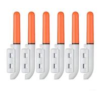 Valixirant LED Glow Light Rock Fishing - 6-Pack Waterproof Electronic Fishing with Removable Floating Tackle, Steady & Flashing Bite (Green/Red), CR425 Powered(Red)