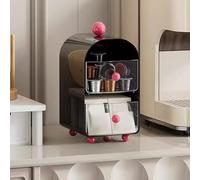 Valixirant Multi-layer Tea Bag Coffee Storage Box - Desktop Organizer Rack Kitchen Bathroom Bedroom - Pp Acrylic Construction 12.5 X 16.5 X 24 Centimeters - Black or White(Black)