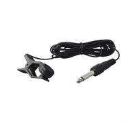 Valixirant Piezo Pickup Clip with Tuner Connection Cable Acoustic Guitar, Violin, Sax, Erhu, 0.9m Wire, Vibration Sensor Accessory, Black