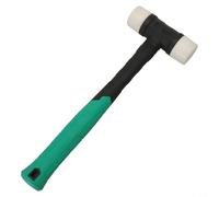 Valixirant Rubber Hammer Tiling Floor Leveling - Non-elastic High-carbon Steel Head Having Nylon Reinforcement 32 over 35/38mm Sizes Green/black/white - Heavy-duty Installation Machine(35mm)