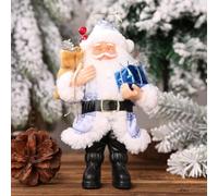 Valixirant Santa Claus Resin Standing Ornament Figure Christmas Tree Fireplace Wall Door Decor - Festive Holiday Home Decoration 20 X 12 Centimeter Doll Pendant Having Cloth Base(Blue)