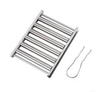 Valixirant Sausage Camping 2-piece - Bbq with Rack Roller Picnics Dog Even-cooking Steel Roller Grill Hot Handle Dishwasher-safe Extra-long Set (7.2 x 5.5 in)(Small)