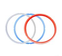 Valixirant Silicone Sealing Rings IP-DUO60, IP-LUX50, IP-LUX60 Pressure Cookers, 3-Pack -Coded Gaskets 5 & 6 Quart Models