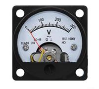 Valixirant So-45 Analog Ac Voltmeter Panel Meter 5v-800v Range 50 over 60 2.5 Accuracy Class Abs Flame-retardant Housing 47 Millimeters Square Control Panels(AC30V)