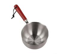 Valixirant Steel Oil Pan with Wooden Handle, Small Sauce Pot Melting Butter, Heating Milk, Induction Stove, 300ml(300ml)