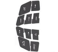 Valixirant Steering Wheel Button Repair Decals Stickers C6, for Pontiac G6 - Black Vinyl Overlay with White Lettering to Restore Faded Switch Labels