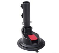 Valixirant Suction Cup Flag Pole Holder Car RV Motorcycle, 25cm Black Aluminum Alloy Flagpole Base, Install No Drill Socket Outdoor Sports Camping Garden Display