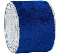 Valixirant Velvet Christmas Ribbon 200 Centimeters X 6.3 Cm Tree Decorations Holiday Ornaments Bows Diy Wreaths - Festive Red Green Fabric Webbing(Blue)