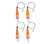 Valixirant Weighted Popping Cork Fishing Floats with Rotating Rings, High-Visibility Fluorescent Bobbers Offshore & Trout Fishing - 4-Piece Set (28g/35g/40g, 7.6-12.5cm)(3/4oz green)