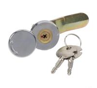 Valixirant Zinc Alloy Round Cam Lock With Copper Core And Two Keys For Electrical Cabinets, Industrial Equipment Boxes, Storage Lockers And Drawer Doors(D)