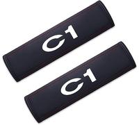 VALKEM 2 Pcs Car Seat Belt Pads for Citroen C1, Seatbelt Strap Cover Soft Comfort Shoulder Strap Pads, Non-slip Breathable Auto Seat Belt Cover Accessories,A White