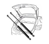 VALKEM 2 Pcs Rear Tailgate Boot Gas Struts for Peugeot 1007 Hatchback (KM) 2005-2009(OEM:9649587680)-56.6cm, Rear Tailgate Gas Spring Shock Lift Support Rod Struts Telescopic Damper Auto Accessories