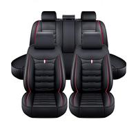 VALKEM Car Seat Cover Sets for Mazda 6 Cx5 3 Cx3 Cx7 Cx30 2000-2024, 5 Seats Leather Waterproof Breathable Front Rear Full Set Seat Protectors, Interior Accessories,E Black Red