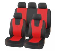 VALKEM Car Seat Covers for Audi Q2 30 TFSI, Full Surround Breathable Automotive Front Back Seat Cushion, Breathable Wear Resistant Seat Protector,E Red Black