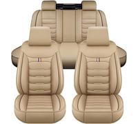 VALKEM Car Seat Covers for Lexus RX 400H 2000-2023, Pu Leather Full Set Waterproof Seat Cover Sets 5-Seat, Breathable Comfortable Car Interior Accessories,C Beige