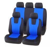 VALKEM Car Seat Covers Set for Citroen C4 C3 C5 Triumph C2 C6 Ds4 Ds5 Ds6 C4L, Universal Waterproof Anti-Slip Seat Protector, 5 Seats Full Set Car Seat Cover Interior Accessories,E Blue
