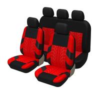 VALKEM Car Seat Covers Set for Civic EJ1 EJ7 Coupe/EM FG Coupe/FK2 Type R FN2 Type R, 5 Seats Universal All-Season Breathable Anti-Slip Car Seat Protector Set, Car Interior Accessories,D Red