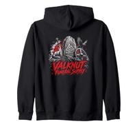 Valknut Funeral Supply Norse Viking Mythology Zip Hoodie