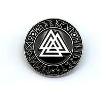 Valknut Knot Of The Slain Viking Silver Pin Badge