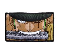Valkynea 100% Embroidered Patch (Iron-On, White, Black, Anime, Self Adhesive, 1 Piece) - Inspired by Anime Fan Art/Zoro/PATCH EMBROIDERY