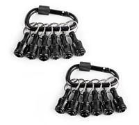 Valkynos 12Pcs Keychain Cool Gadgets for Men, 1/4 Hex Shank Drill Bit Holder for Dad, Adult, Screwdriver Gifts for Tools & Home Improvement