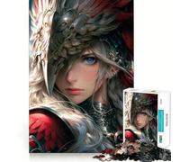 Valkyrie Angel of War Jigsaw Puzzle 1000 Pieces Mental Focus Game Precision Cut Smooth Edges Absorbing Activity for Quiet Nights (38x52cm)
