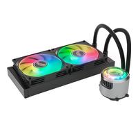 Valkyrie Jarn 240 ARGB 240mm AIO CPU Liquid Cooler - 2×120mm ARGB PWM Fans - 250W TDP - PWM Pump 800-2400RPM - AMD AM5, AM4 - INTEL LGA 1851, 1700, 1200/1151 Compatible - Sync Ready | Black