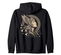 Valkyrie Odins Ravens Viking Nordic Mythology Valkyrie Zip Hoodie