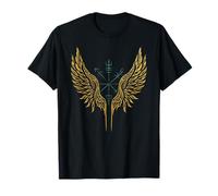 Valkyrie Vegvisir Nordic Mythology Tribal Valkyrie Wings T-Shirt