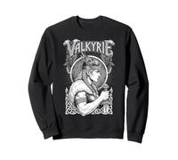 Valkyrie Viking Strong Woman Female Norse Warrior Ravens Sweatshirt