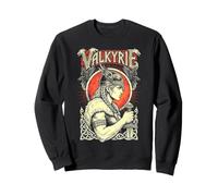 Valkyrie Viking Strong Woman Female Norse Warrior Ravens Sweatshirt