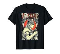 Valkyrie Viking Strong Woman Female Norse Warrior Ravens Value Graphic T-Shirt, Men, Black, L