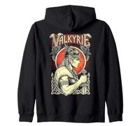 Valkyrie Viking Strong Woman Female Norse Warrior Ravens Zip Hoodie