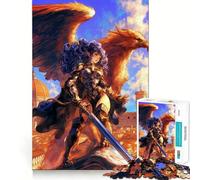 Valkyrie with Griffin Jigsaw 1000 Pieces for Teenagers Memory Train Fun Clean Seamless Connection Relaxing Indoor Group Activity (38x26cm)