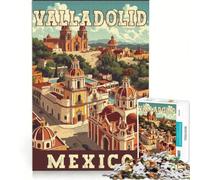 Valladolid In Mexico Puzzles for Adults 1000 Piece | 38x26cm Relaxing games Wishlist with Santa Claus with Fully Interlocking Randomly Shaped Pieces