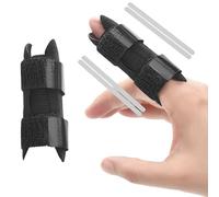 Vallavin 2PCS Finger Splint for Trigger Finger, Arthritis & Fracture Relief - Adjustable Aluminum Finger Brace for Thumb, Index, Middle, Ring & Pinky Support for Men & Women (M)