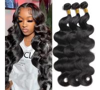 Vallbest 10A Brazilian Body Wave Human Hair 3 Bundles 18 20 22 Inch 100% Unprocessed Brazilian Virgin Human Hair Weave Bundles Body Wave Hair Extensions Natural Color for Black Women