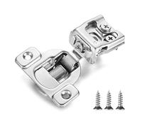 Vallecloud 1 Inch Overlay Soft Close Cabinet Hinges (4 Pack) , Kitchen Concealed Hinges for Face Frame Door, European Hinges with Brushed Nickel