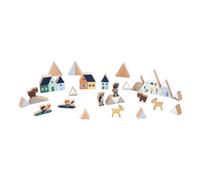 Janod Cross Roads Mountain Valley Blocks Multicolor