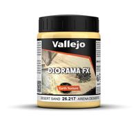 Vallejo Diorama FX Desert Arena 200ml Acrylic Paint, Water-Based, Realistic Finish, High-Density Light Brown Paste for Simulating Sand Textures in Dioramas and Models