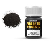 VALLEJO 35 ML PIGMENTS - CARBON SMOKE,BLACK