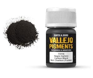 VALLEJO 35 ML PIGMENTS - CARBON SMOKE,BLACK