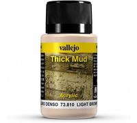 Vallejo 40 ml "Light Brown Thick Mud" Weathering Effect Bottle
