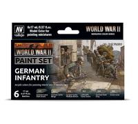 Vallejo 70.206 Color Set, German Infantry, WWII 8x18ml - New