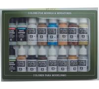 Vallejo 70102- Folkstone Special Acrylic Paint Box Set - Assorted Colours x 16 - Model Miniatures