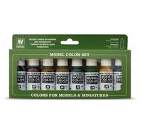 Vallejo Model Color Panzer Colours Acrylic Paint Set - Assorted Colours (Pack of 8)