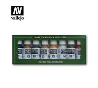Vallejo 70118 Model Colour Set - Metallic Colours - 8 x 18ml Paint Bottles