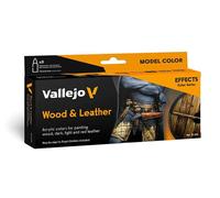 Vallejo 70182 18ml x8 Model Color Acrylic Paint Set - Wood and Leather