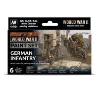 Vallejo Model Color Acrylic Paint VA70206 - WWII German Infantry - 6 x 17 ml