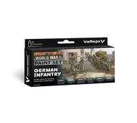 Vallejo 70206 18ml x6 Model Color Acrylic Paint Set - WWII German Infantry
